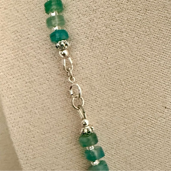 Heishi Agate Beads on Sterling Silver Necklace - Picture 7 of 10